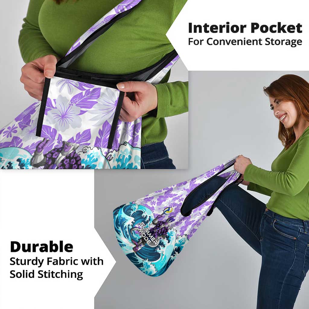 Frieza Dragon Ball Summer Theme Grocery Bag with Volleyball Floral Shirt and Shenron Tropical Design - The Mazicc