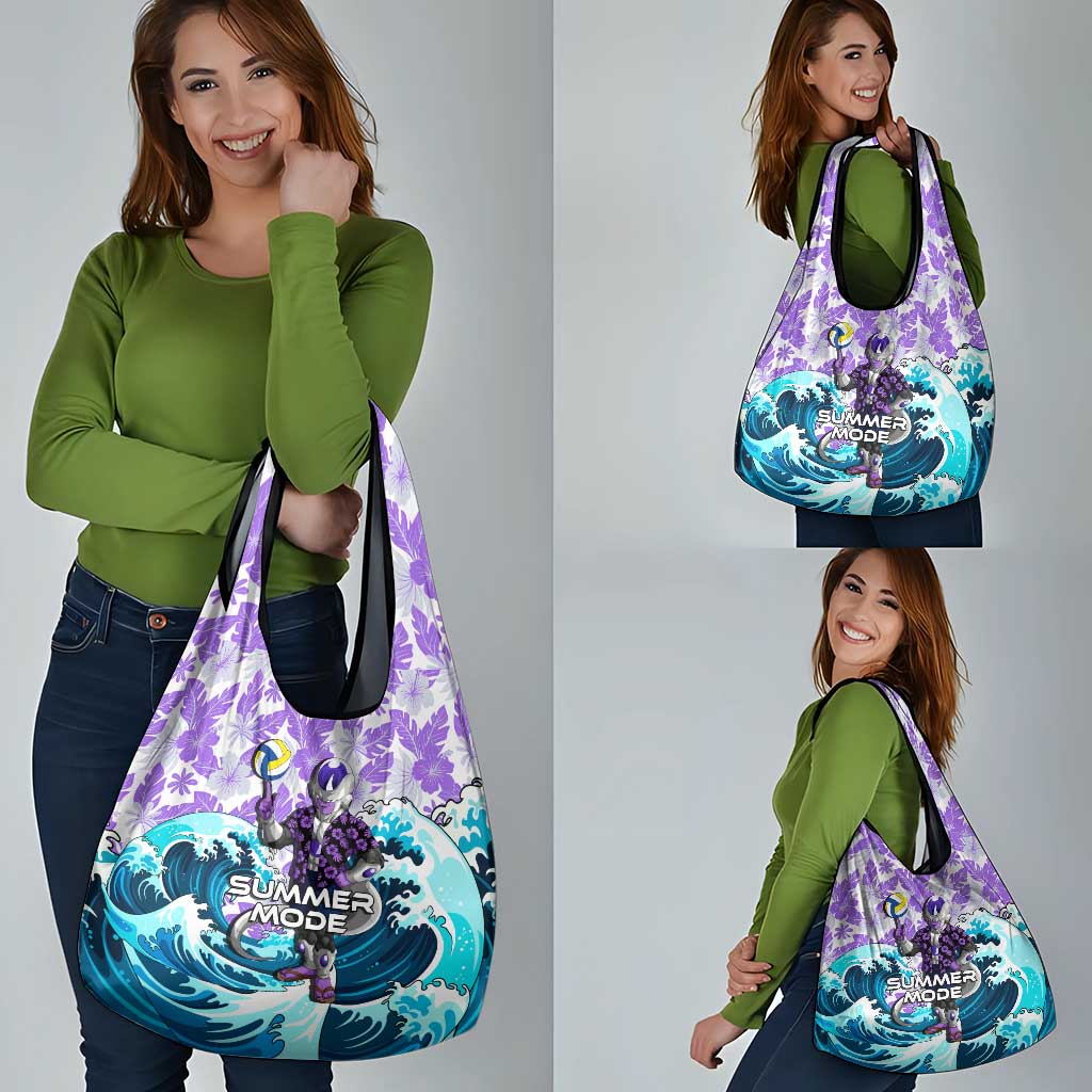 Frieza Dragon Ball Summer Theme Grocery Bag with Volleyball Floral Shirt and Shenron Tropical Design - The Mazicc