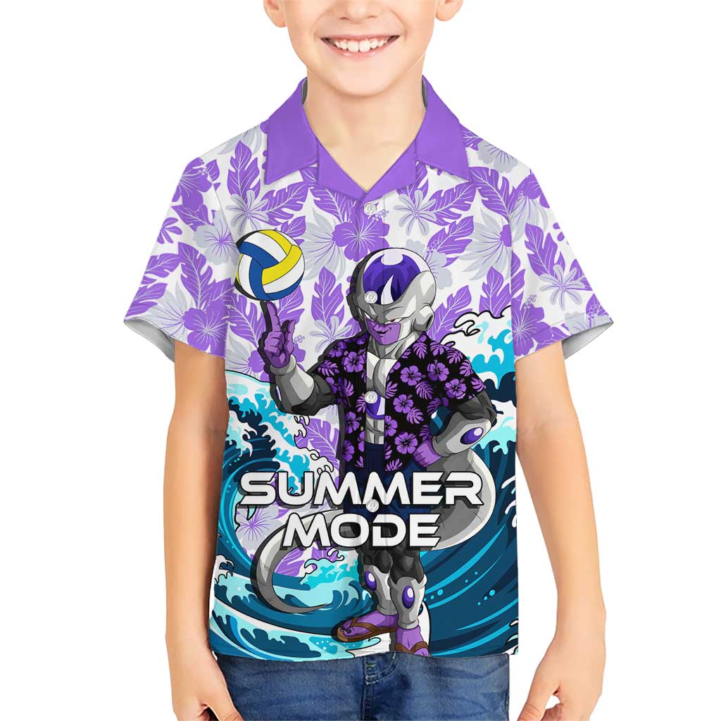 Frieza Dragon Ball Summer Theme Kid Hawaiian Shirt with Volleyball Floral Shirt and Shenron Tropical Design - The Mazicc