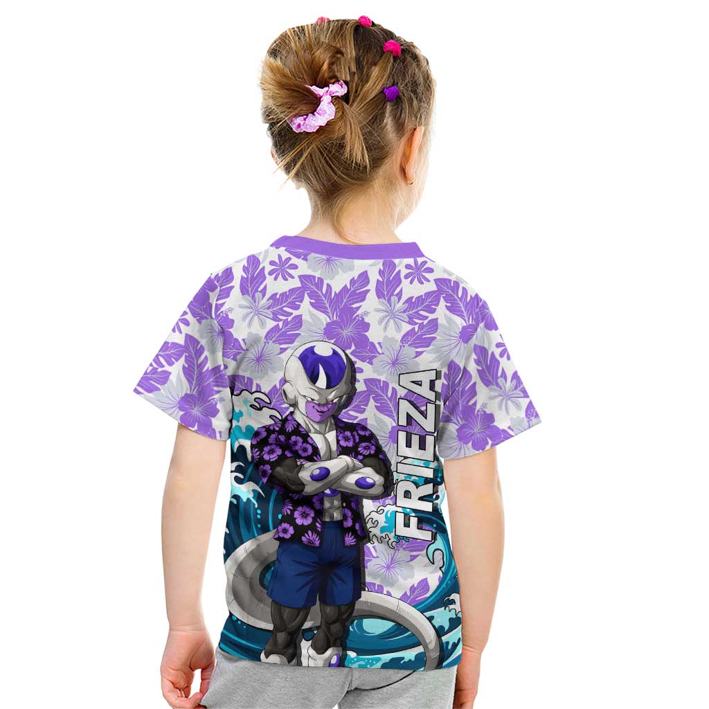 Frieza Dragon Ball Summer Theme Kid T Shirt with Volleyball Floral Shirt and Shenron Tropical Design - The Mazicc