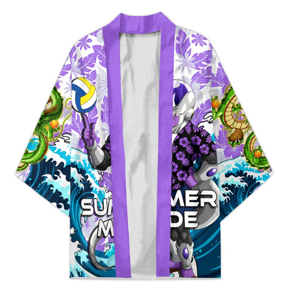 Frieza Dragon Ball Summer Theme Kimono with Volleyball Floral Shirt and Shenron Tropical Design - The Mazicc