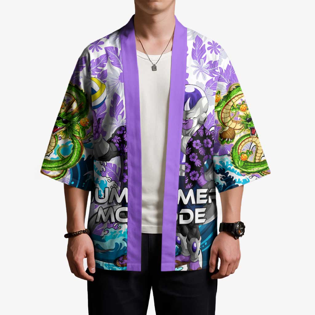 Frieza Dragon Ball Summer Theme Kimono with Volleyball Floral Shirt and Shenron Tropical Design - The Mazicc