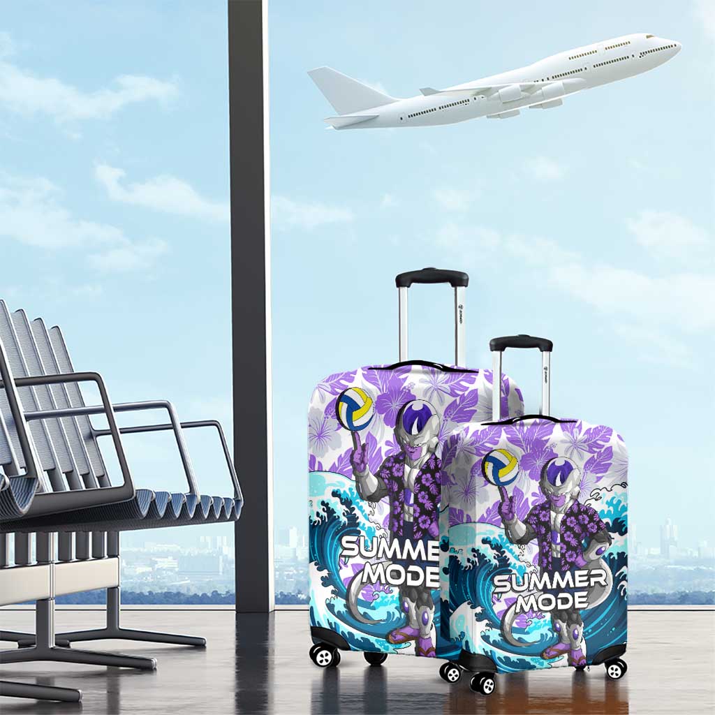 Frieza Dragon Ball Summer Theme Luggage Cover with Volleyball Floral Shirt and Shenron Tropical Design - The Mazicc