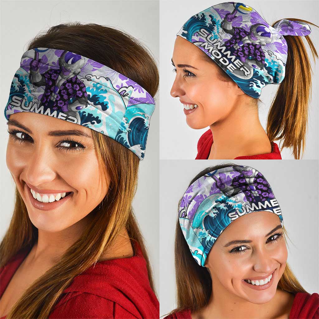 Frieza Dragon Ball Summer Theme Neck Gaiter with Volleyball Floral Shirt and Shenron Tropical Design - The Mazicc