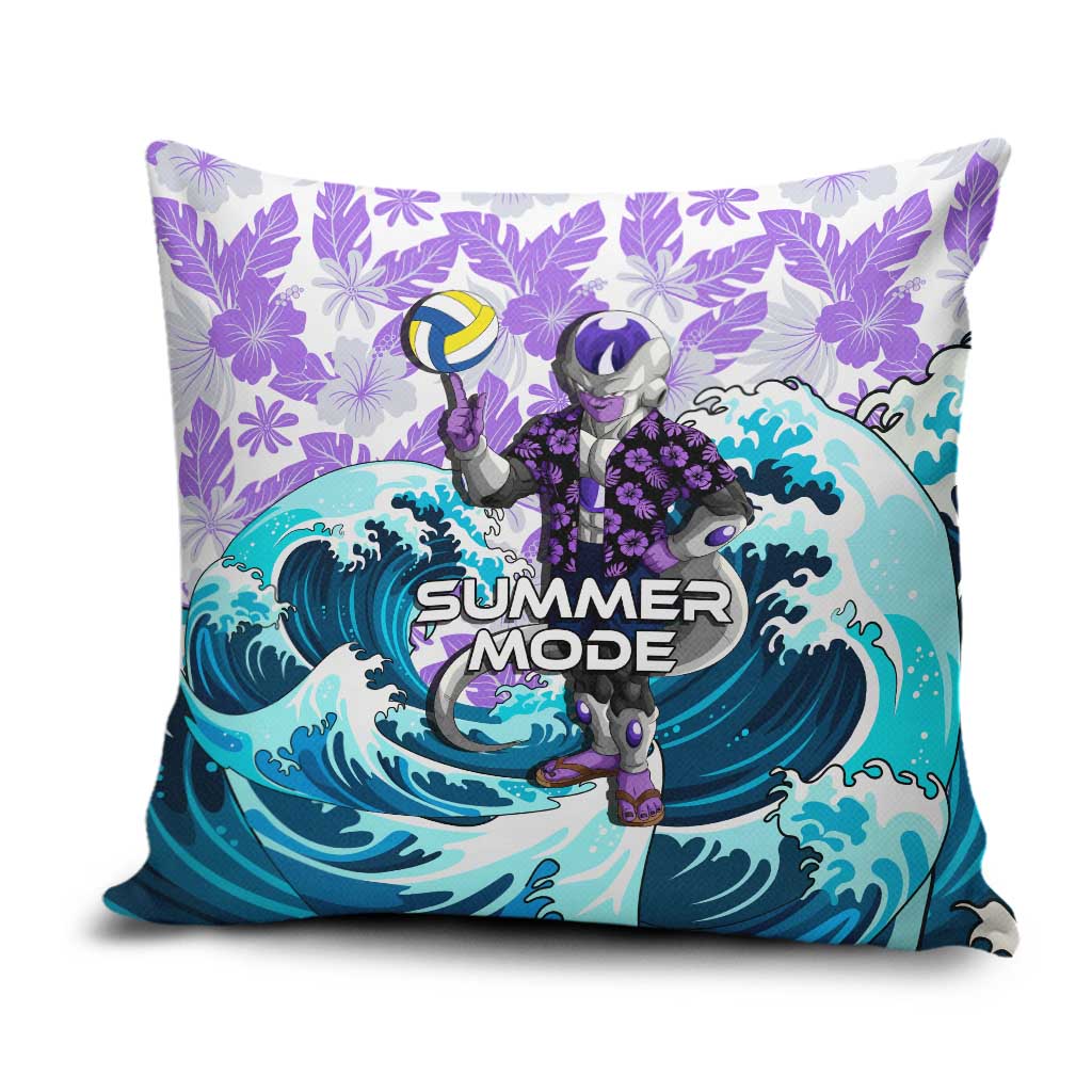 Frieza Dragon Ball Summer Theme Pillow Cover with Volleyball Floral Shirt and Shenron Tropical Design - The Mazicc