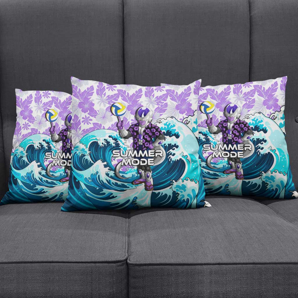 Frieza Dragon Ball Summer Theme Pillow Cover with Volleyball Floral Shirt and Shenron Tropical Design - The Mazicc