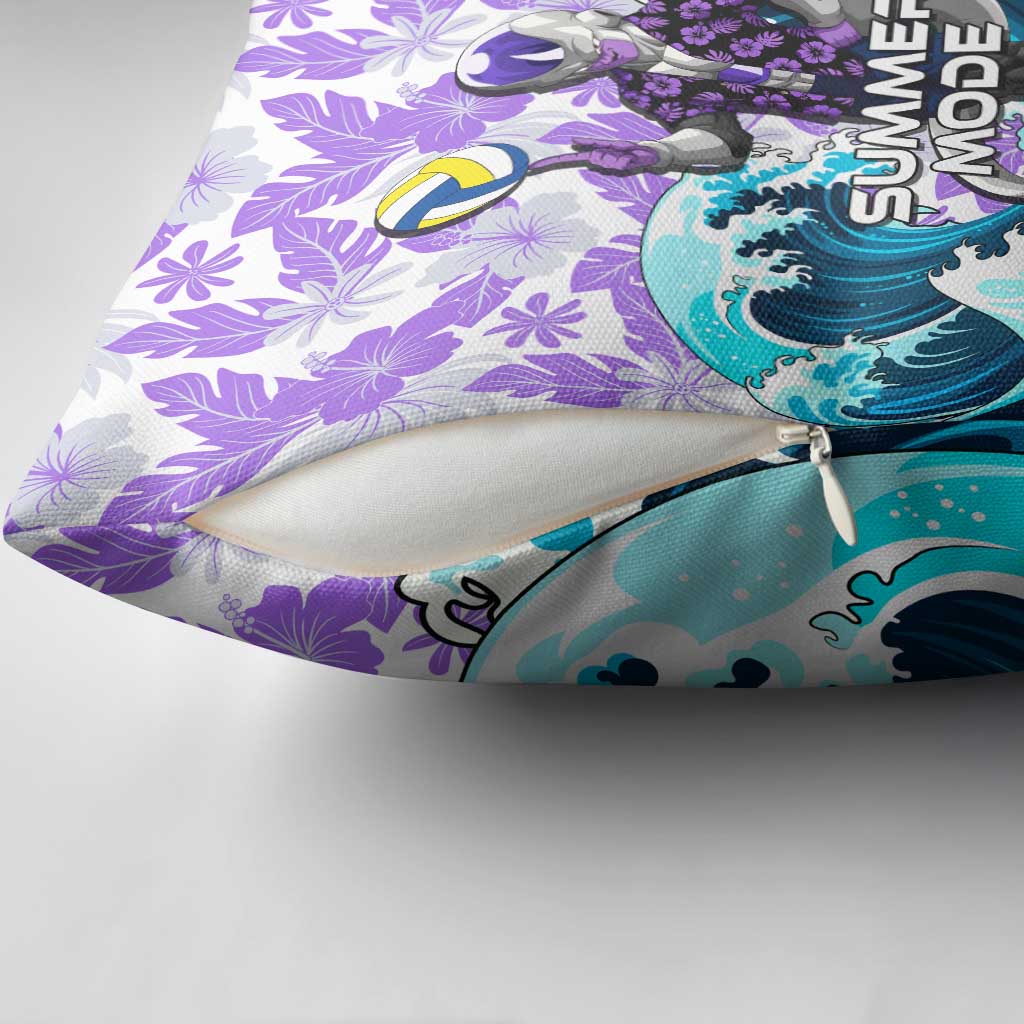 Frieza Dragon Ball Summer Theme Pillow Cover with Volleyball Floral Shirt and Shenron Tropical Design - The Mazicc