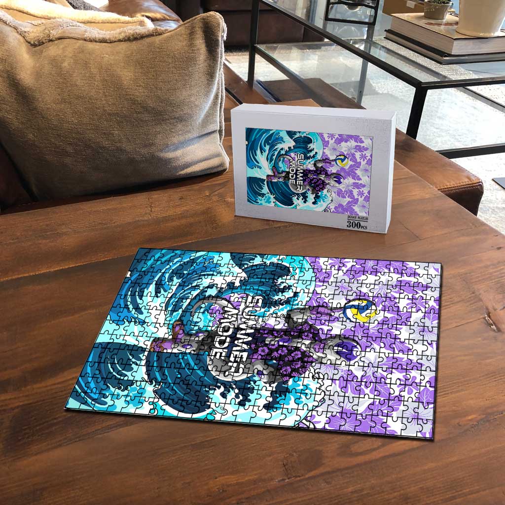 Frieza Dragon Ball Summer Theme Puzzle with Volleyball Floral Shirt and Shenron Tropical Design - The Mazicc