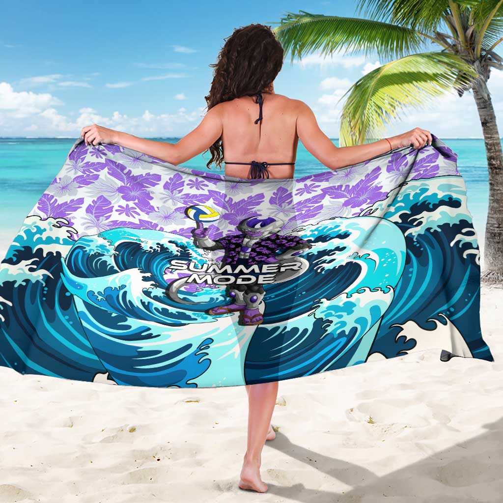 Frieza Dragon Ball Summer Theme Sarong with Volleyball Floral Shirt and Shenron Tropical Design - The Mazicc