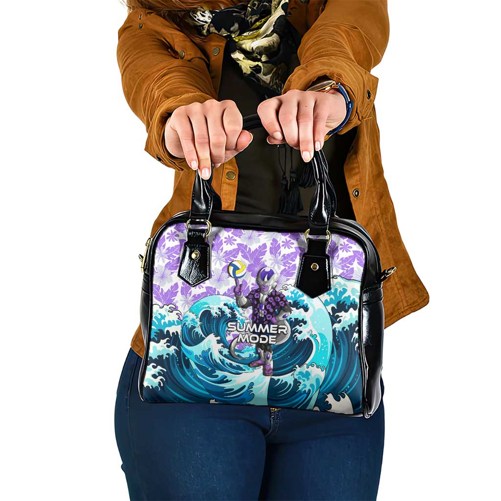 Frieza Dragon Ball Summer Theme Shoulder Handbag with Volleyball Floral Shirt and Shenron Tropical Design - The Mazicc