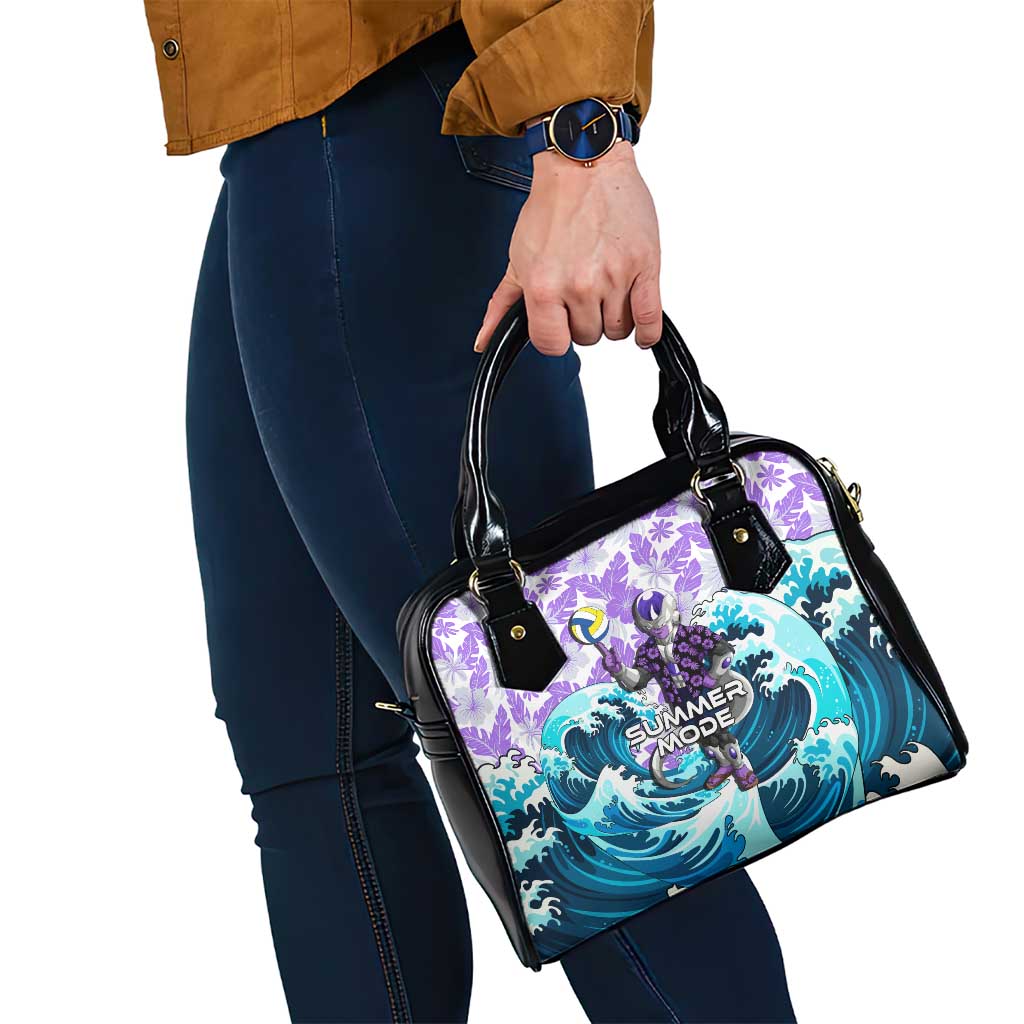 Frieza Dragon Ball Summer Theme Shoulder Handbag with Volleyball Floral Shirt and Shenron Tropical Design - The Mazicc
