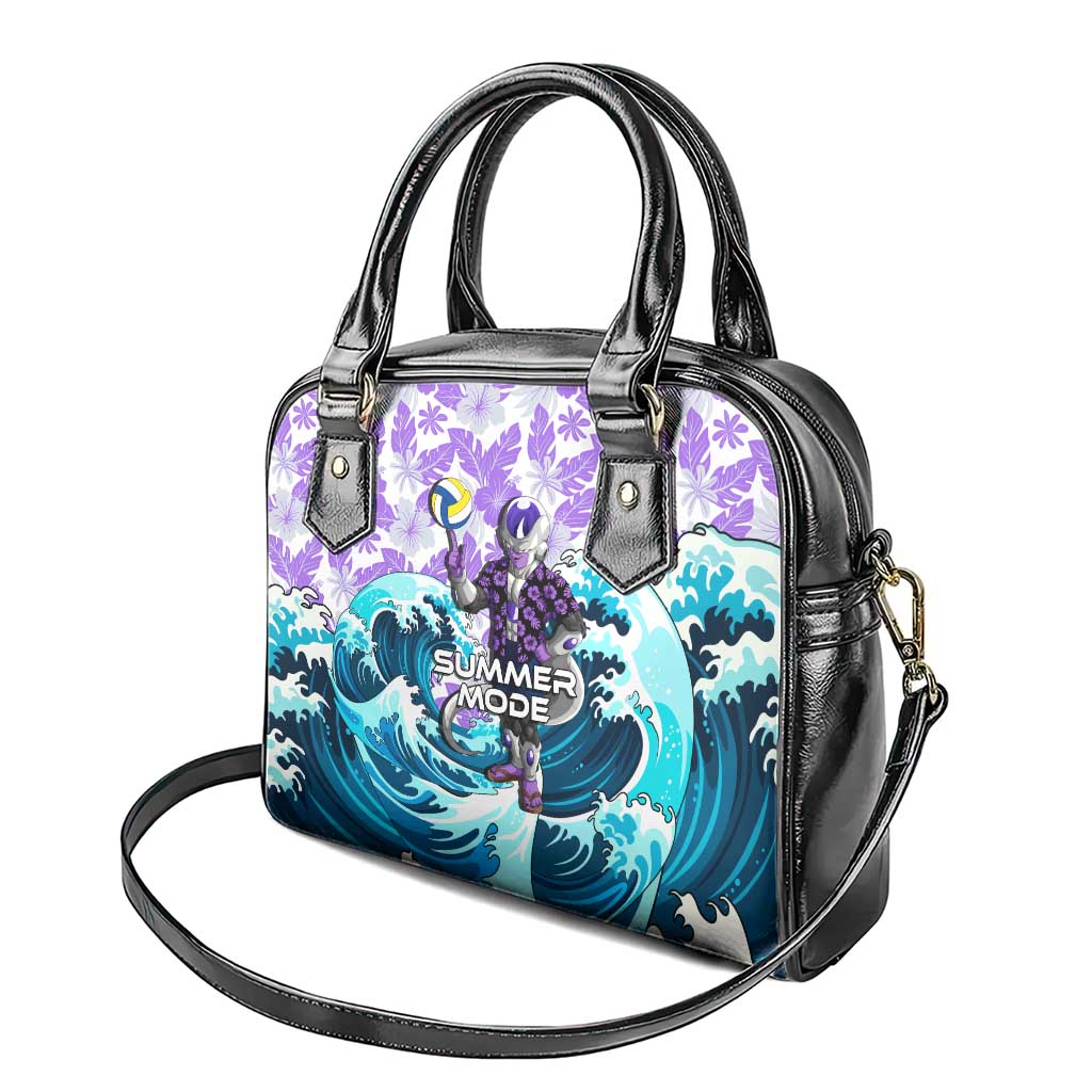 Frieza Dragon Ball Summer Theme Shoulder Handbag with Volleyball Floral Shirt and Shenron Tropical Design - The Mazicc