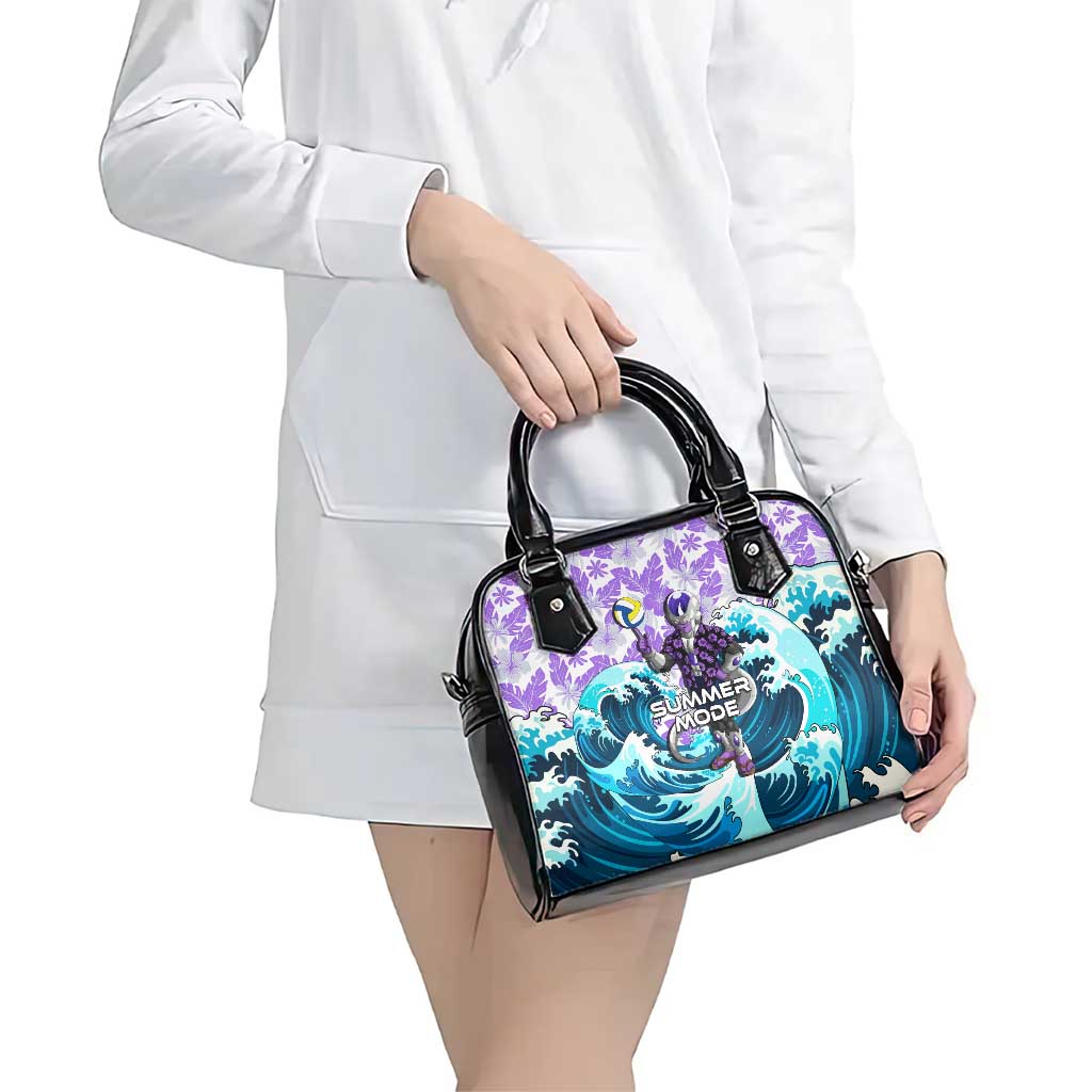 Frieza Dragon Ball Summer Theme Shoulder Handbag with Volleyball Floral Shirt and Shenron Tropical Design - The Mazicc