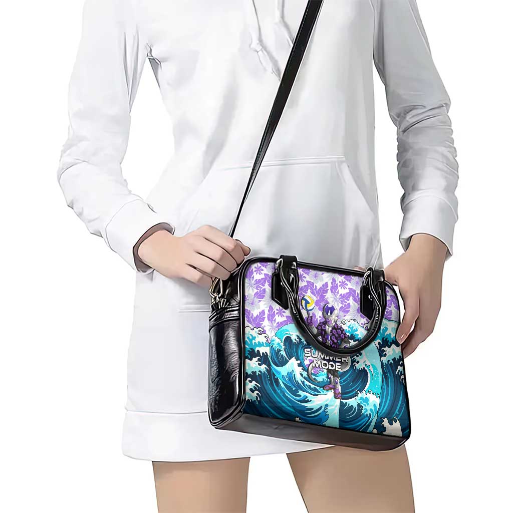 Frieza Dragon Ball Summer Theme Shoulder Handbag with Volleyball Floral Shirt and Shenron Tropical Design - The Mazicc