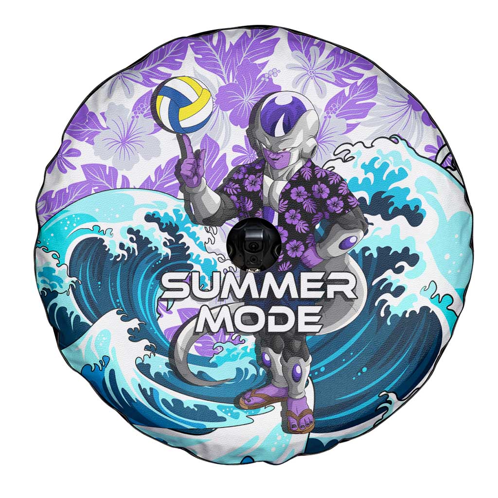 Frieza Dragon Ball Summer Theme Spare Tire Cover with Volleyball Floral Shirt and Shenron Tropical Design - The Mazicc