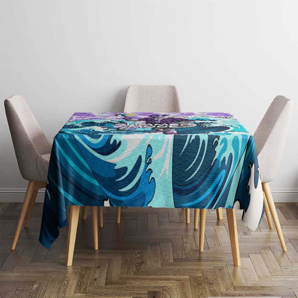 Frieza Dragon Ball Summer Theme Tablecloth with Volleyball Floral Shirt and Shenron Tropical Design - The Mazicc