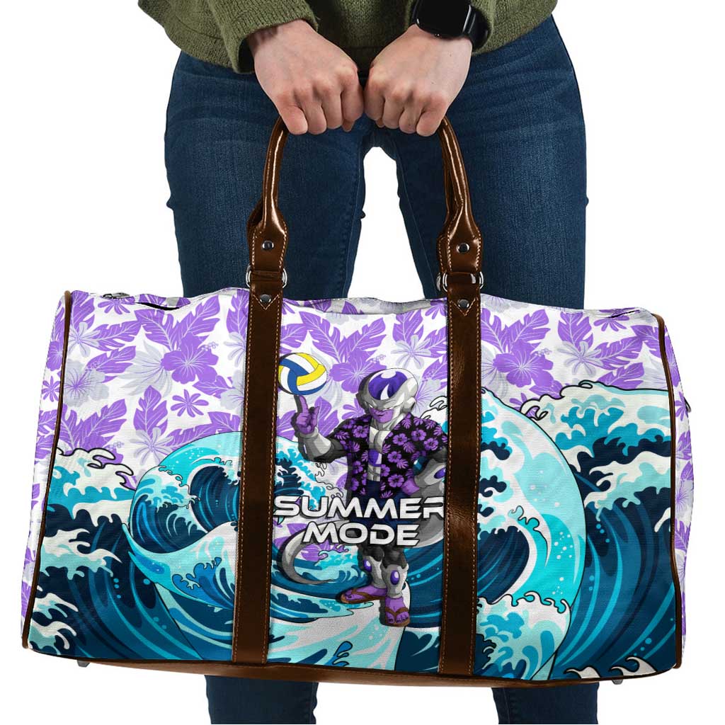 Frieza Dragon Ball Summer Theme Travel Bag with Volleyball Floral Shirt and Shenron Tropical Design - The Mazicc