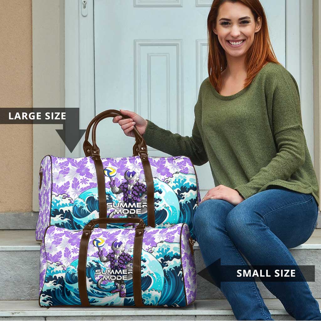 Frieza Dragon Ball Summer Theme Travel Bag with Volleyball Floral Shirt and Shenron Tropical Design - The Mazicc