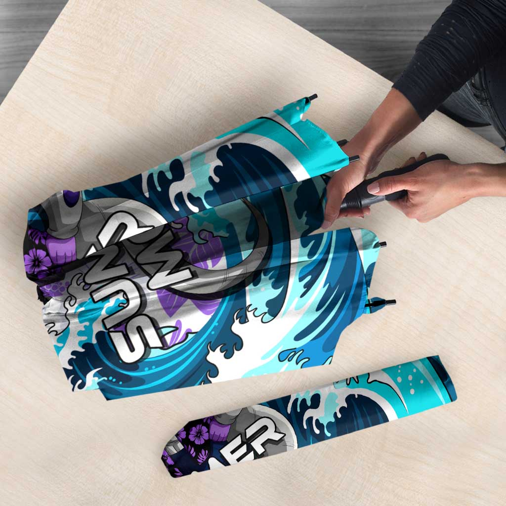 Frieza Dragon Ball Summer Theme Umbrella with Volleyball Floral Shirt and Shenron Tropical Design - The Mazicc