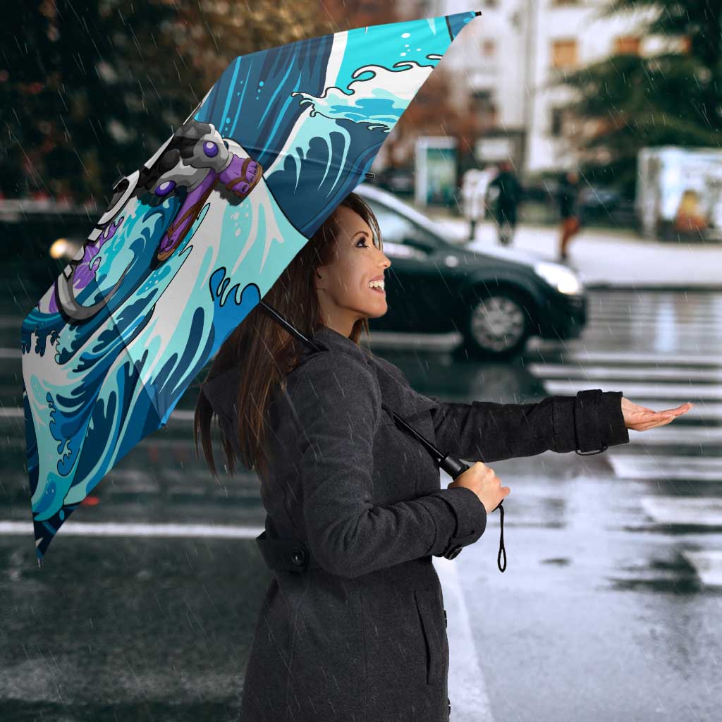 Frieza Dragon Ball Summer Theme Umbrella with Volleyball Floral Shirt and Shenron Tropical Design - The Mazicc