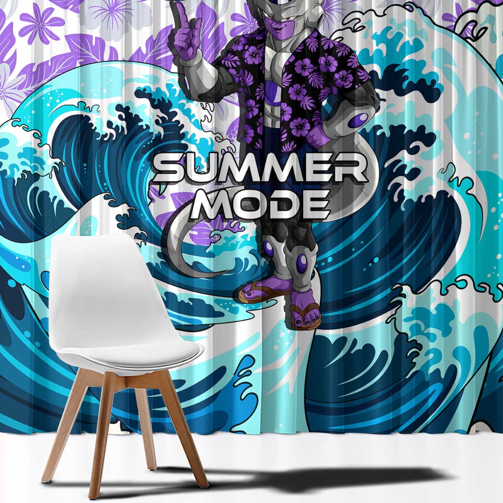 Frieza Dragon Ball Summer Theme Window Curtain with Volleyball Floral Shirt and Shenron Tropical Design - The Mazicc