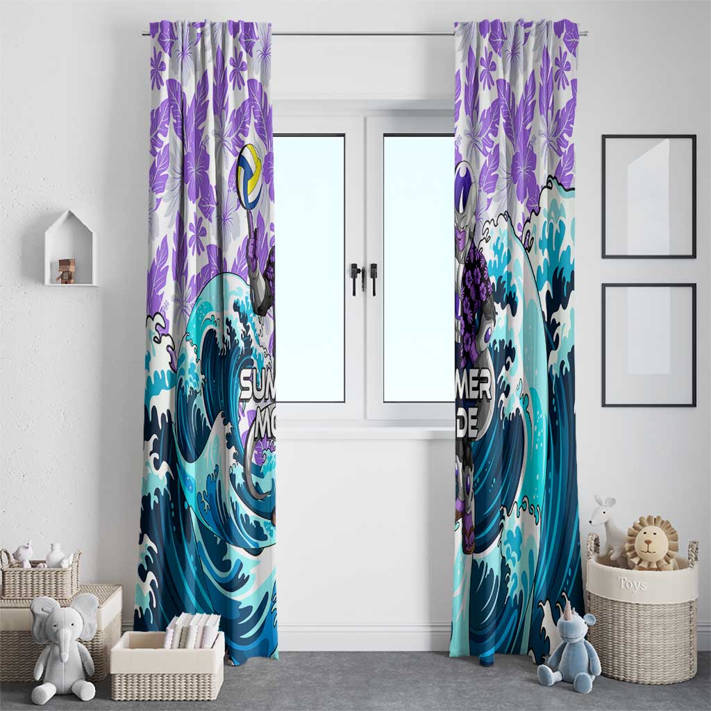 Frieza Dragon Ball Summer Theme Window Curtain with Volleyball Floral Shirt and Shenron Tropical Design - The Mazicc