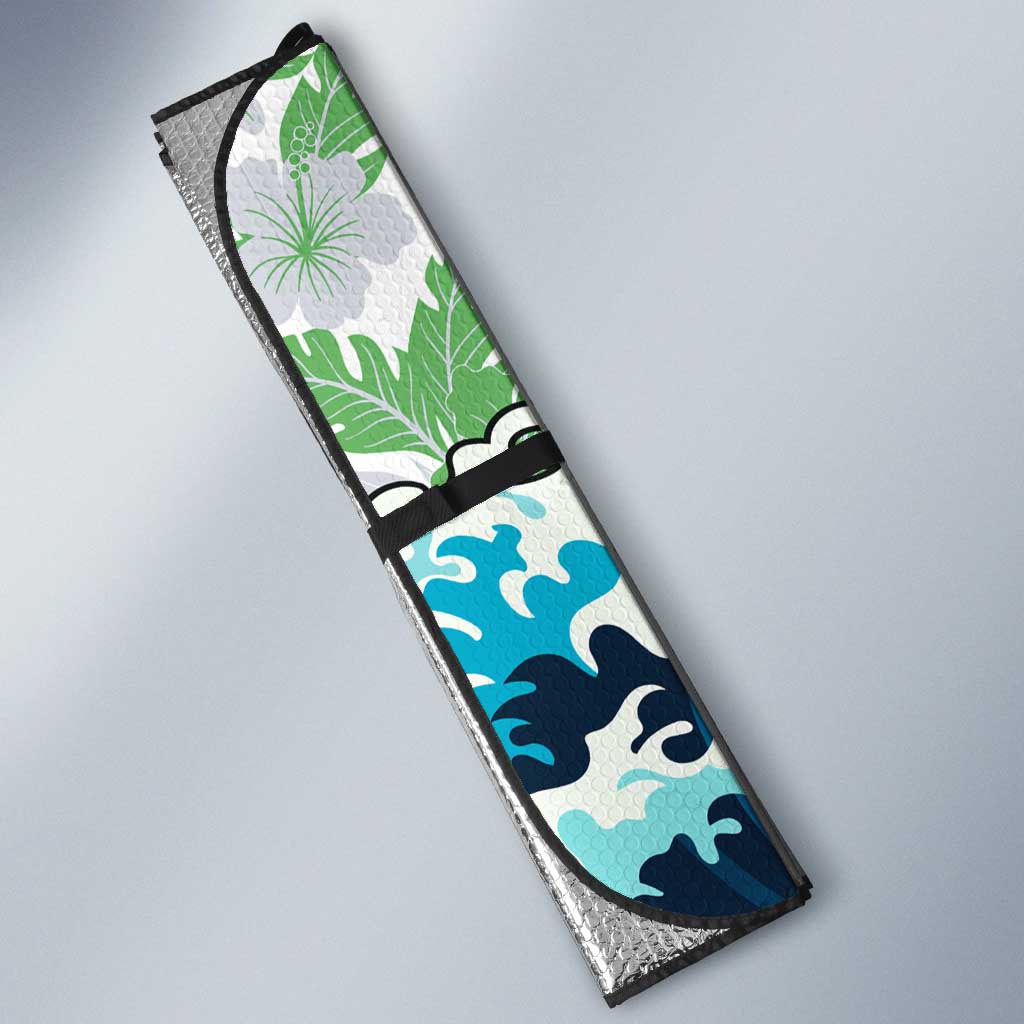 Piccolo Dragon Ball Summer Theme Auto Sun Shade with Tropical Shirt Shenron Background and Ocean Wave Design - The Mazicc