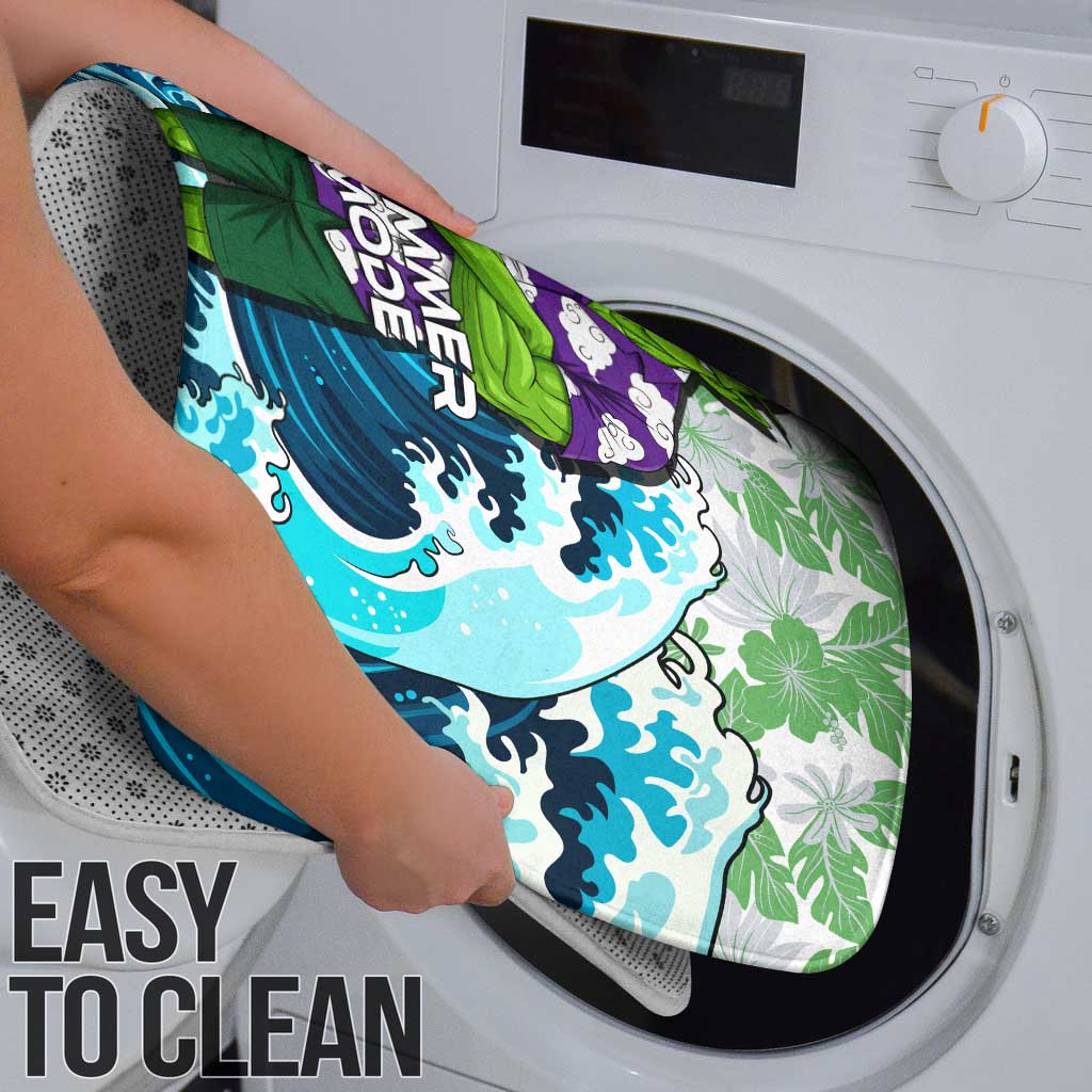 Piccolo Dragon Ball Summer Theme Bathroom Set with Tropical Shirt Shenron Background and Ocean Wave Design - The Mazicc