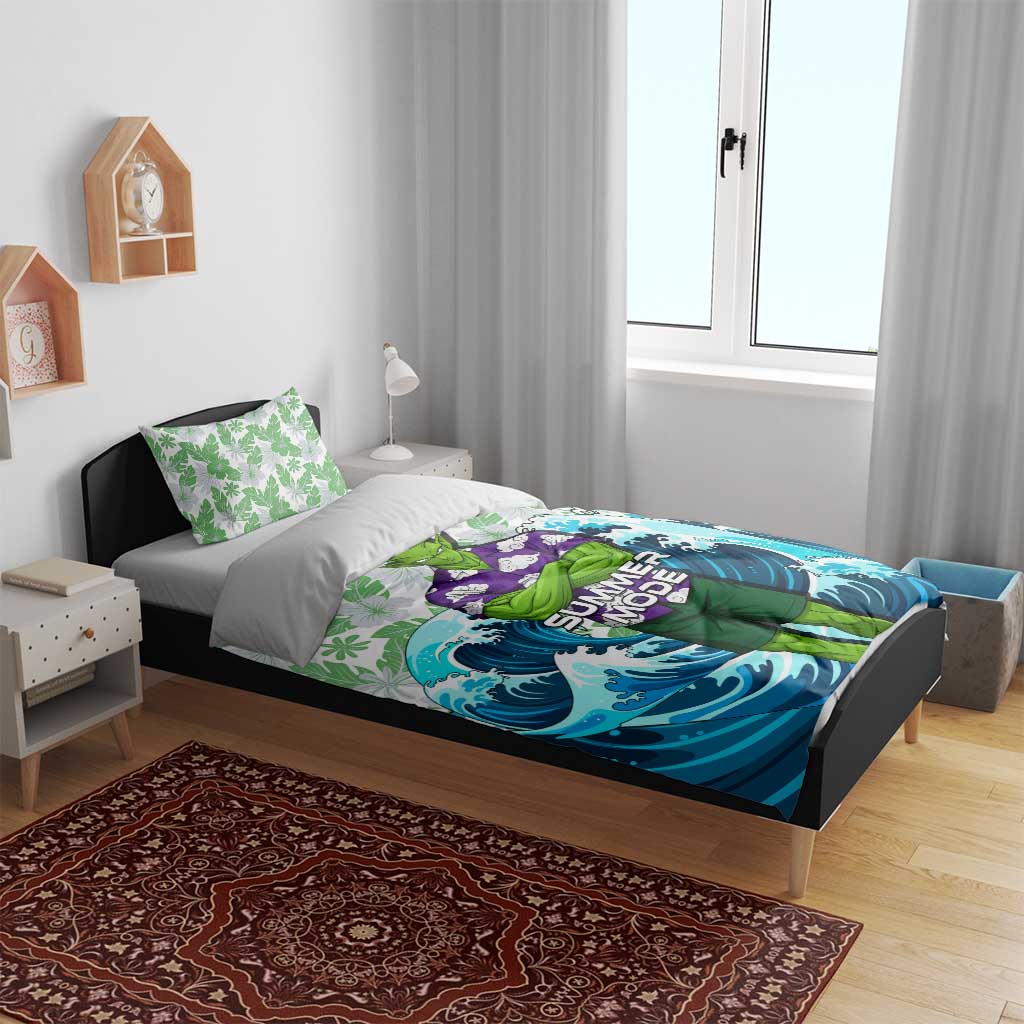 Piccolo Dragon Ball Summer Theme Bedding Set with Tropical Shirt Shenron Background and Ocean Wave Design - The Mazicc