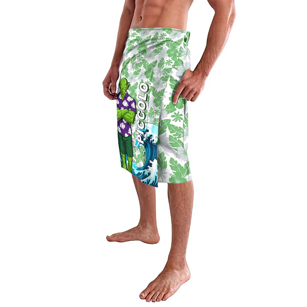 Piccolo Dragon Ball Summer Theme Lavalava with Tropical Shirt Shenron Background and Ocean Wave Design - The Mazicc