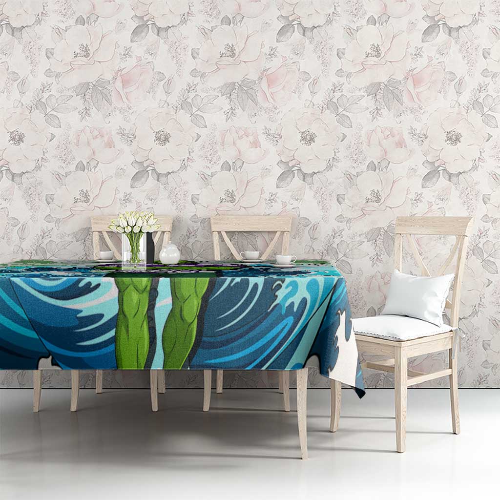 Piccolo Dragon Ball Summer Theme Tablecloth with Tropical Shirt Shenron Background and Ocean Wave Design - The Mazicc