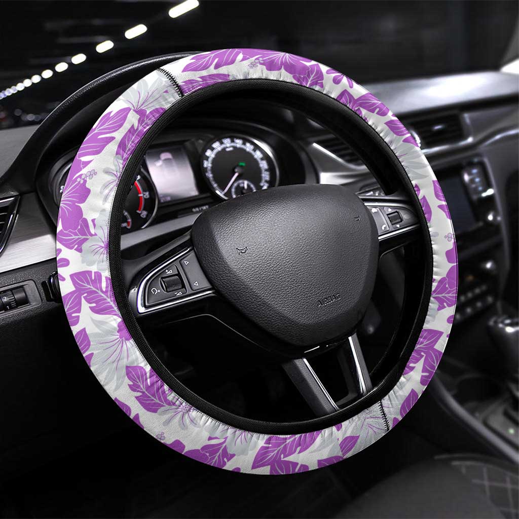 Gohan Dragon Ball Summer Theme Steering Wheel Cover with Tropical Floral Shirt Shenron and Ocean Wave Background - The Mazicc