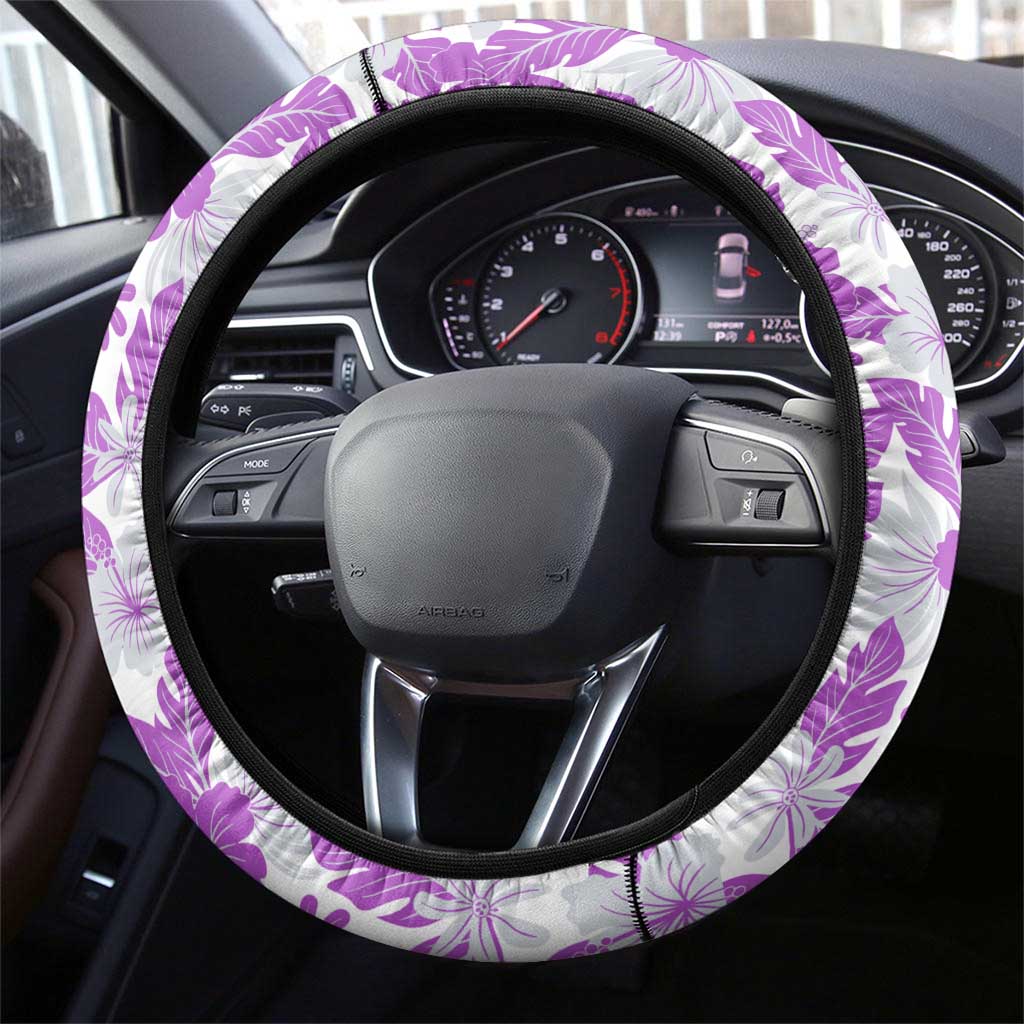 Gohan Dragon Ball Summer Theme Steering Wheel Cover with Tropical Floral Shirt Shenron and Ocean Wave Background - The Mazicc