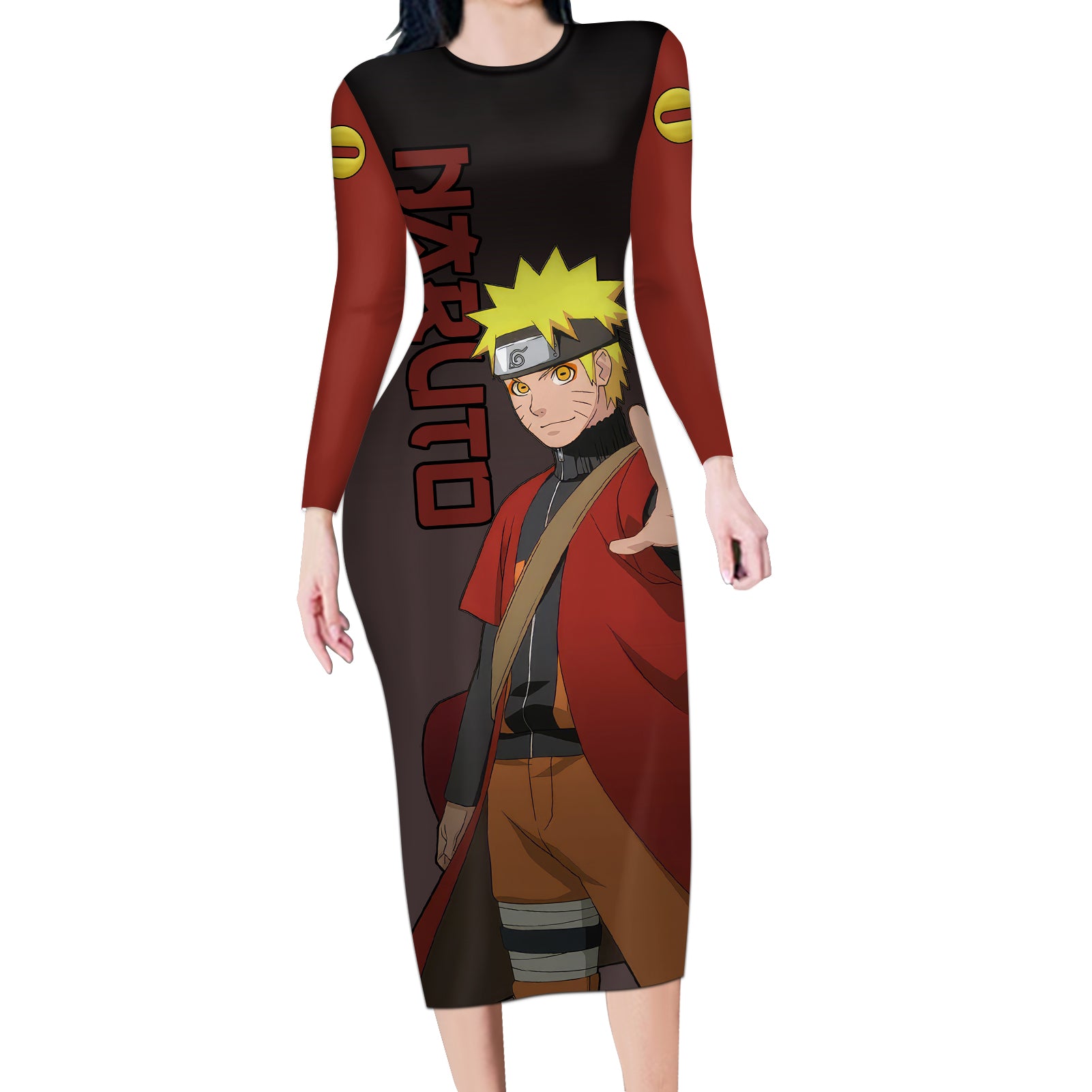 Sage - Naruto Long Sleeve Bodycon Dress