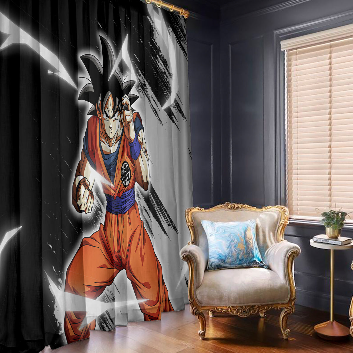 Z Goku Anime Dragon Ball Window Curtain
