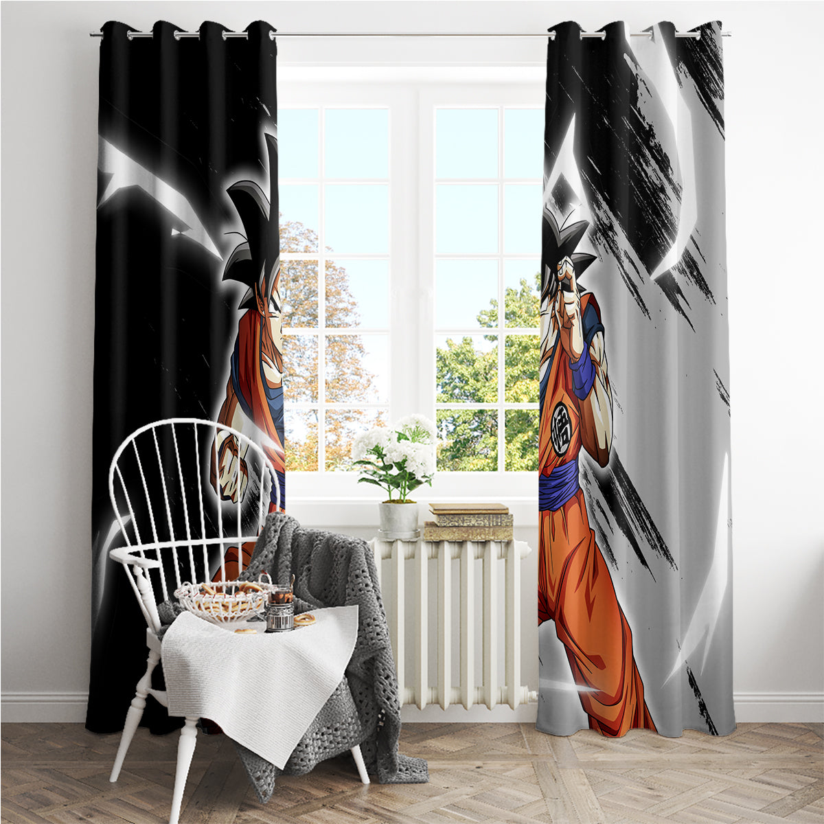 Z Goku Anime Dragon Ball Window Curtain