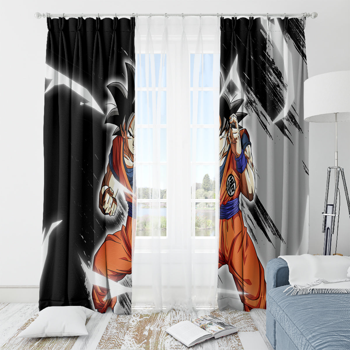 Z Goku Anime Dragon Ball Window Curtain