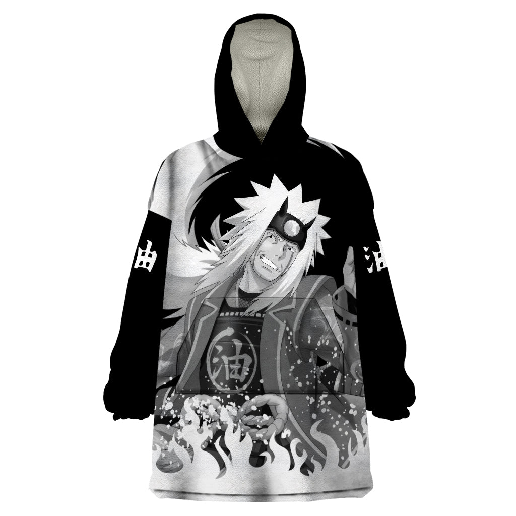 Jiraiya Anime Mixed Wearable Blanket Hoodie