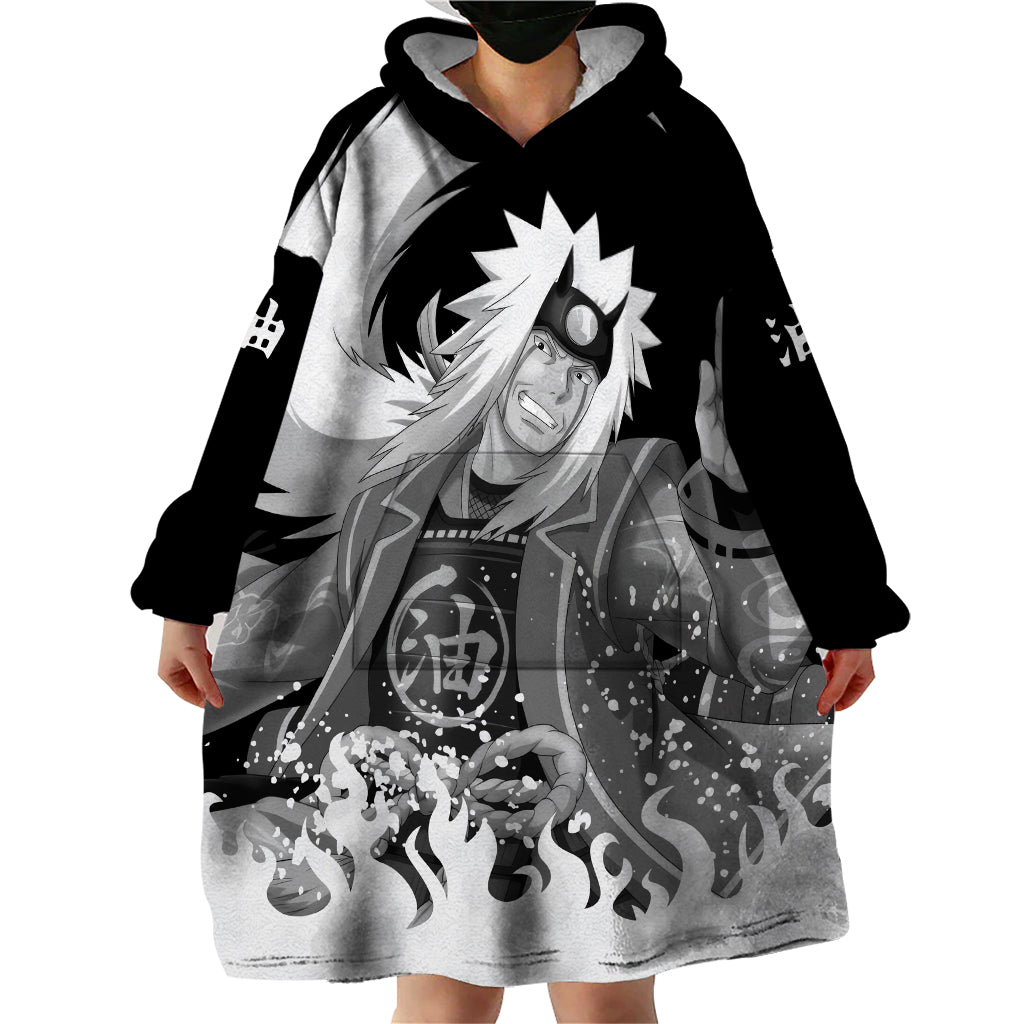 Jiraiya Anime Mixed Wearable Blanket Hoodie