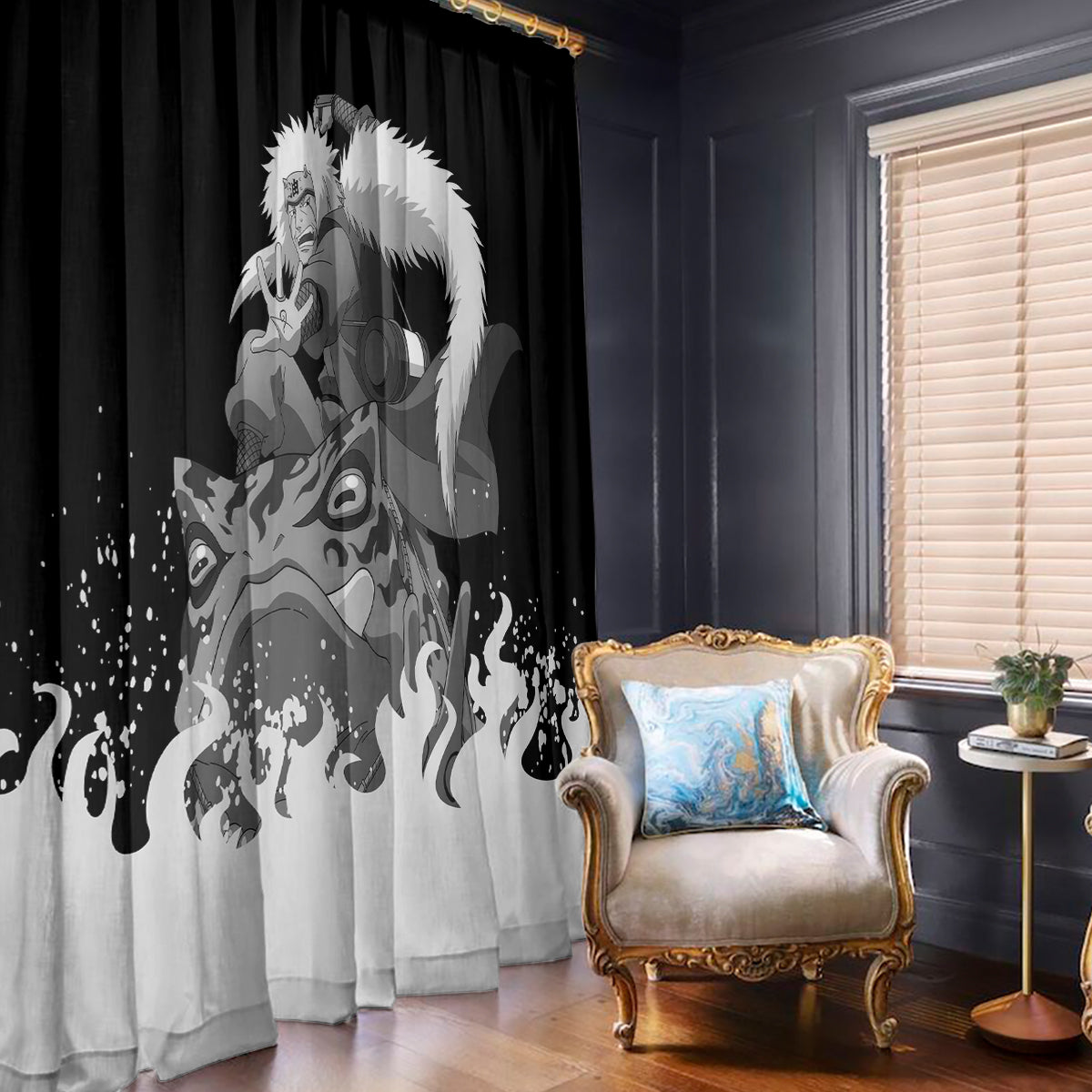 Jiraiya Anime Mixed Window Curtain