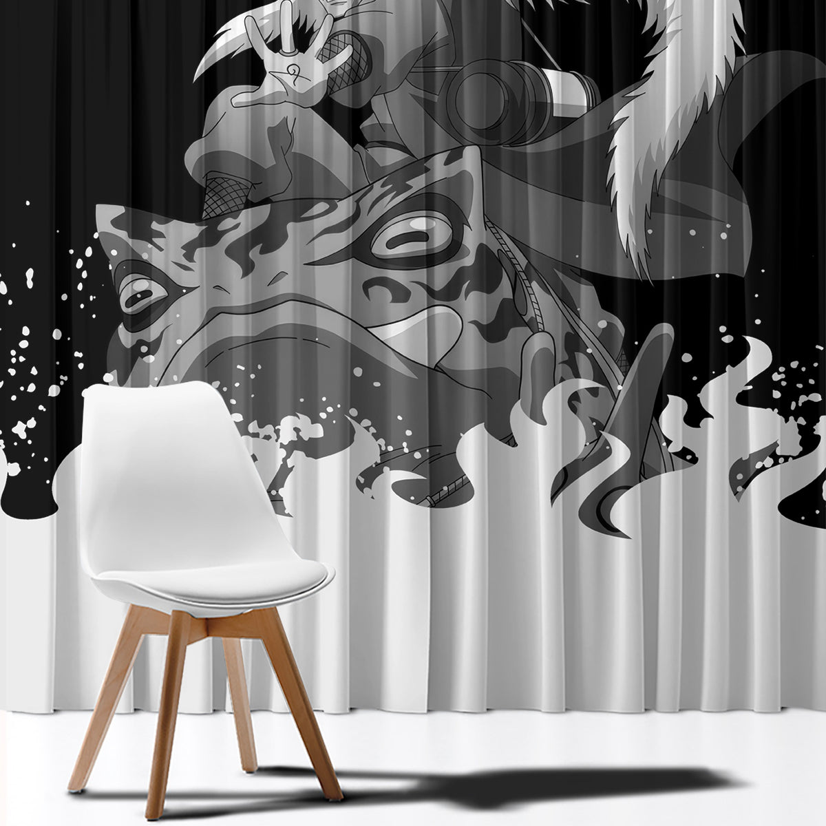 Jiraiya Anime Mixed Window Curtain