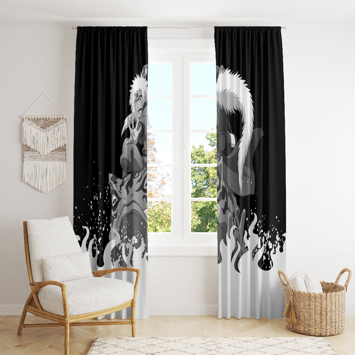 Jiraiya Anime Mixed Window Curtain