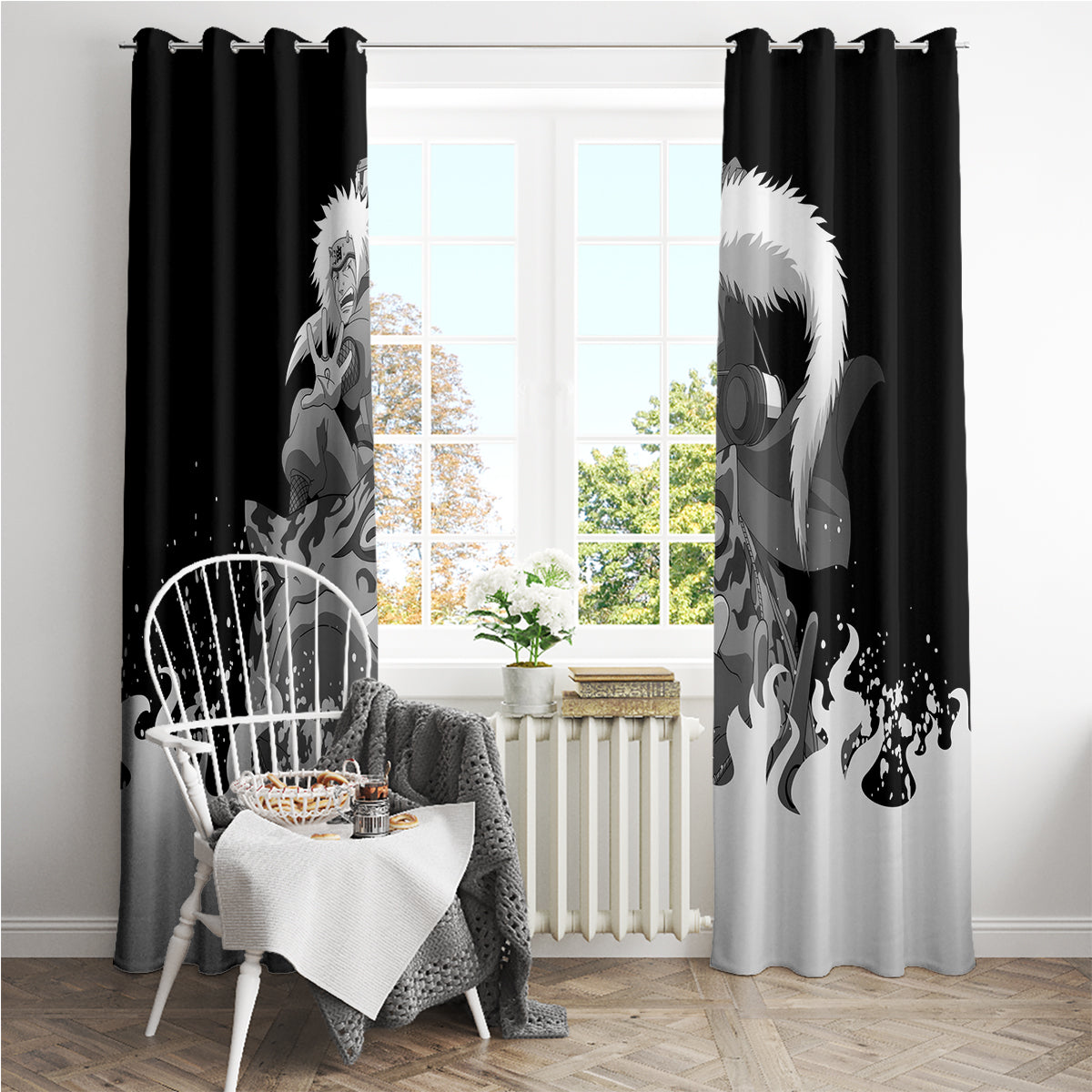 Jiraiya Anime Mixed Window Curtain