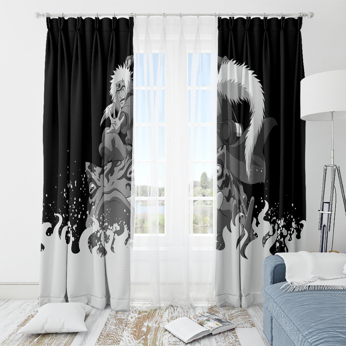 Jiraiya Anime Mixed Window Curtain