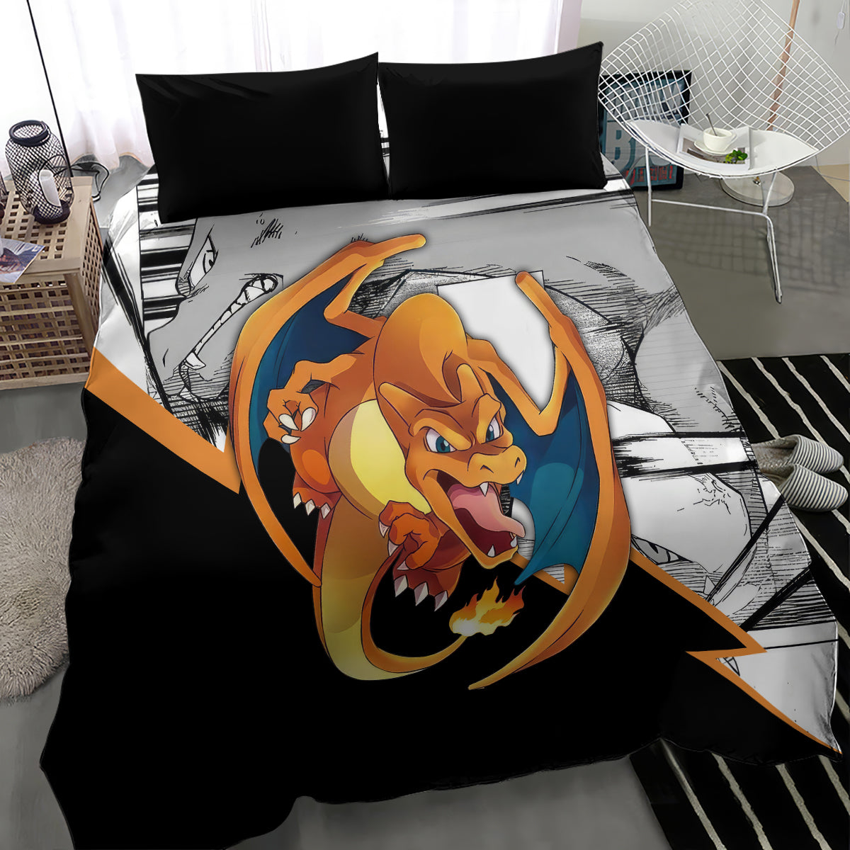 Charizard Mix Manga Bedding Set