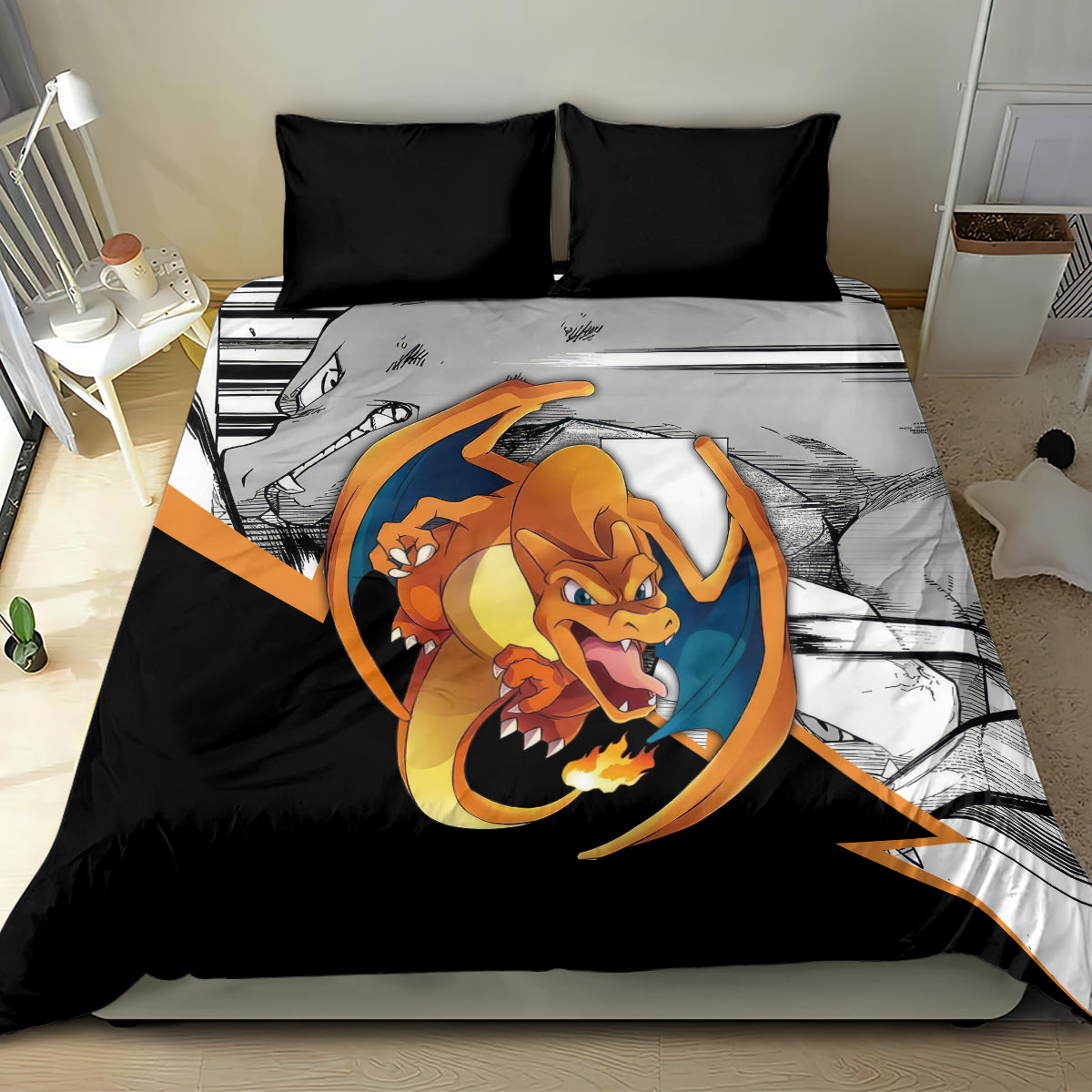Charizard Mix Manga Bedding Set