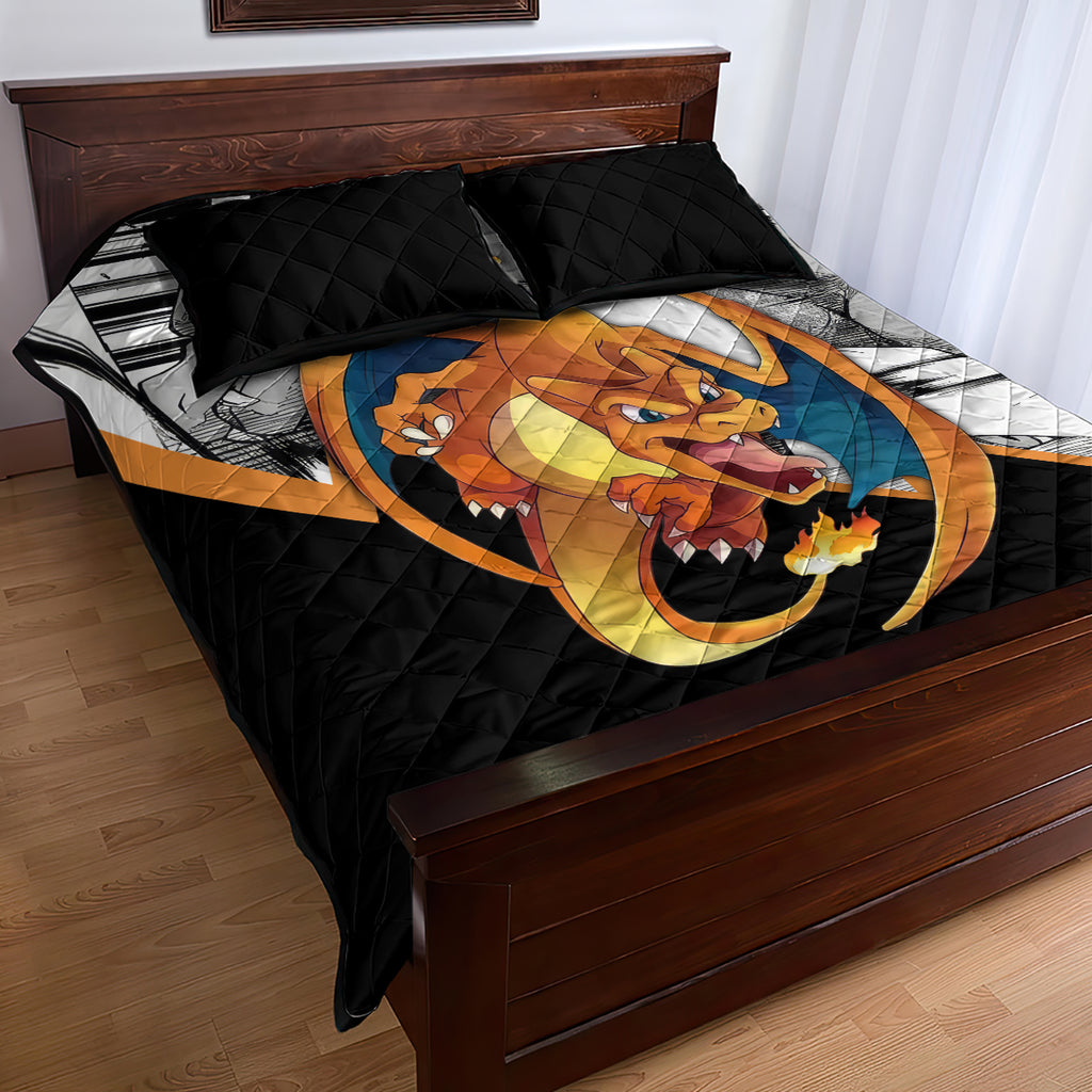 Charizard Mix Manga Quilt Bed Set