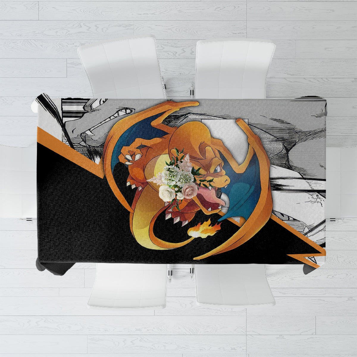 Charizard Mix Manga Tablecloth