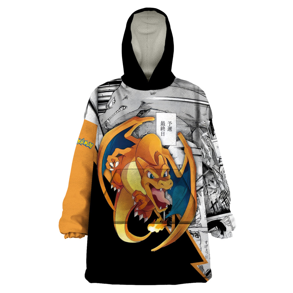 Charizard Mix Manga Wearable Blanket Hoodie