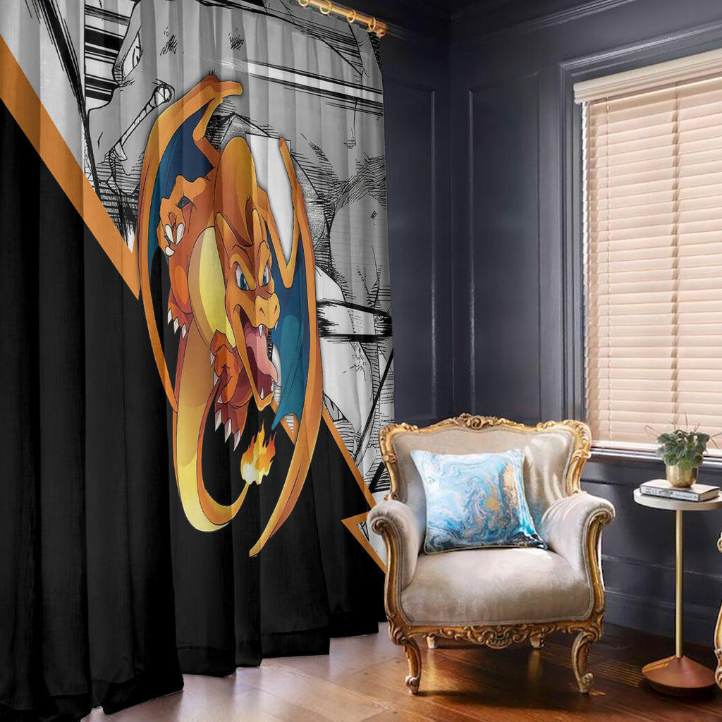 Charizard Mix Manga Window Curtain